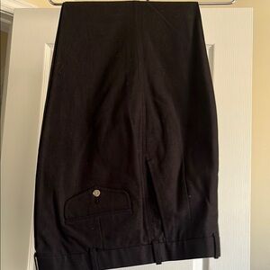 Men’s Black Dress Pants with Sharp Crease and Flat Waistband